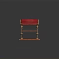 Comfortable Massage Bed Featuring Red Padded Cushion Wooden Frame And Sturdy Metal Legs