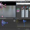 Ornate Pink Purple Hammer Weapon With Circular Patterns And Decorative Handle