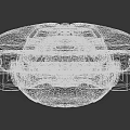 Futuristic Spaceship Featuring Sleek Metallic Exterior Blue Accents And Aerodynamic Structure