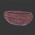 Oval Shaped Woven Basket In Natural Brown For Home Decor And Storage