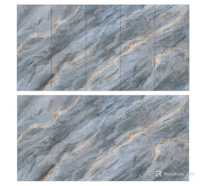 Elegant Gray and Gold Marble Texture Backdrop Wall With Natural Veins Design 3d model 