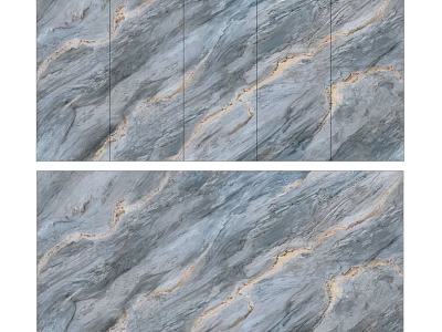 Elegant Gray and Gold Marble Texture Backdrop Wall With Natural Veins Design 3d model