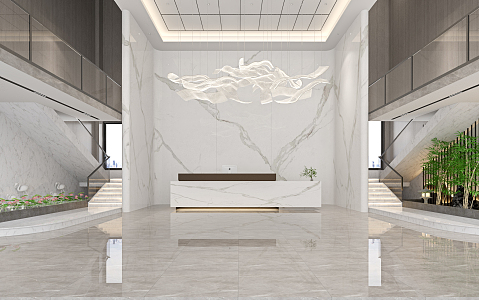 Modern Hall 3d model