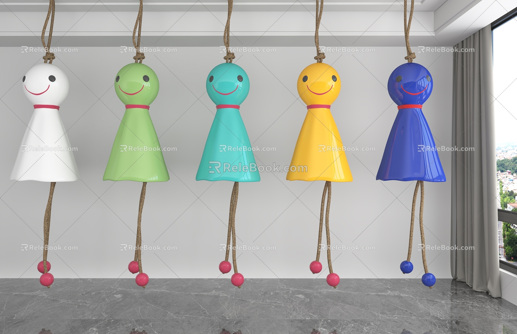 Modern Doll Ornaments 3d model