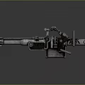 Browning Machine Gun Browning Gatling White Machine Gun Machine Gun Bullet Military 3d model