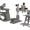Heavy Duty Industrial Equipment With Drill Press Milling Machine And Radial Drill