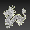 Intricate Hand Carved Dragon Sculpture With Detailed Scales And Dynamic Horns