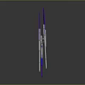 Futuristic Mechanical Equipment with Purple White Spike Design and Blue Accents