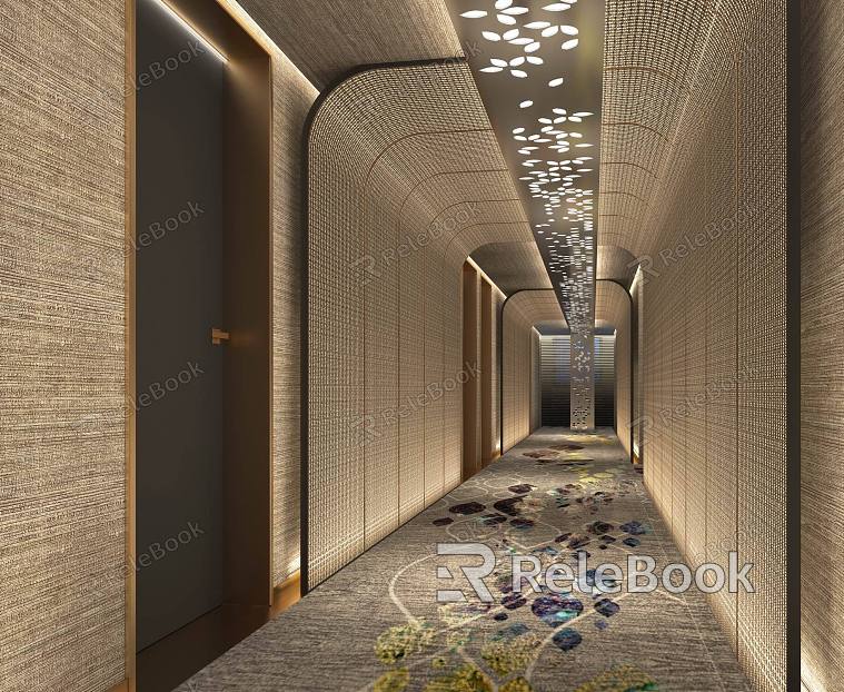 Light Luxury Away Hotel Away Corridor model