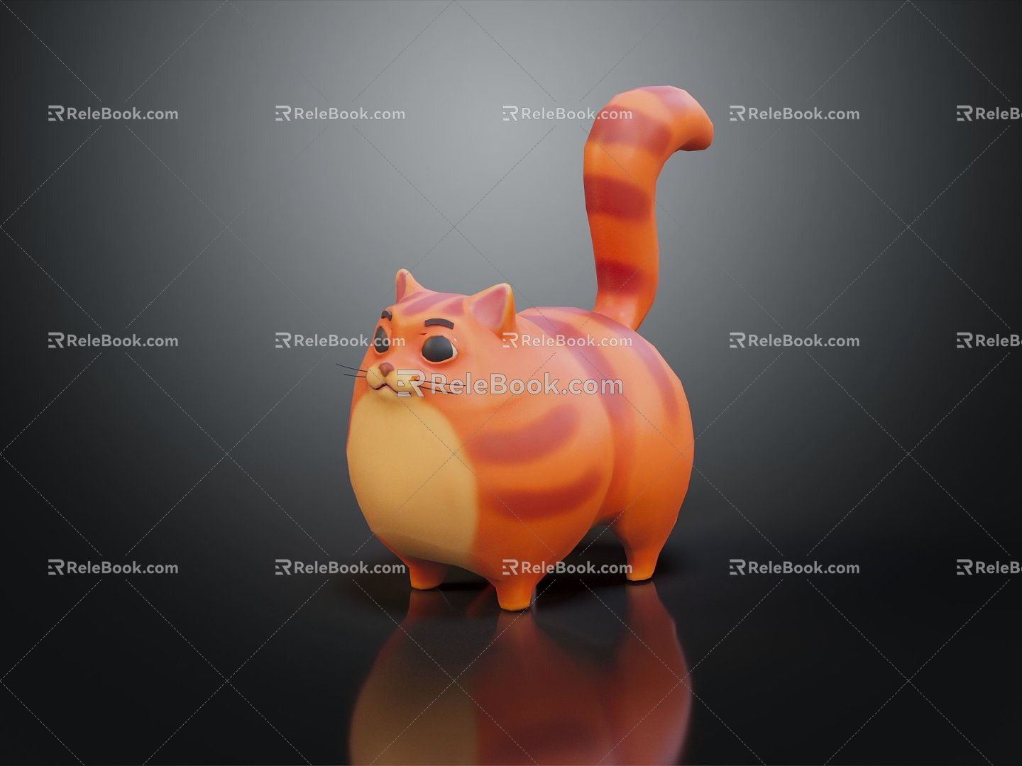 Modern game character toy cat ceramic cat crafts 3d model