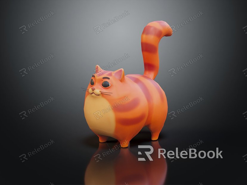 Modern game character toy cat ceramic cat crafts model