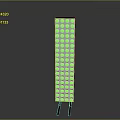 Modern Minimalist Standing Floor Lamp With Multiple Round White Bulbs And Black Metal Base