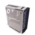Modern Computer Case With Transparent Side Panel And Cooling Fans Design 3d model