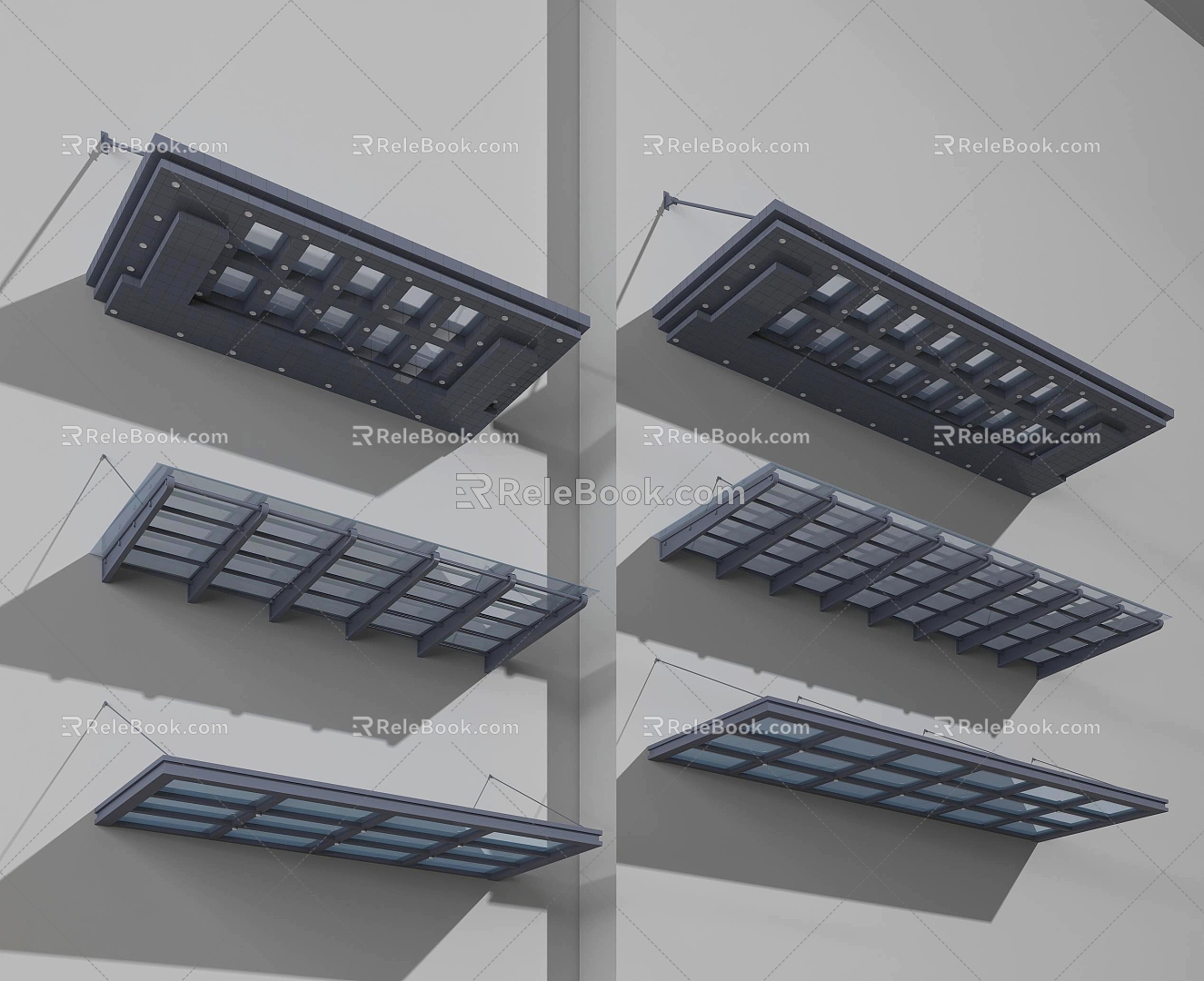 Modern Canopy Steel Structure Canopy 3d model