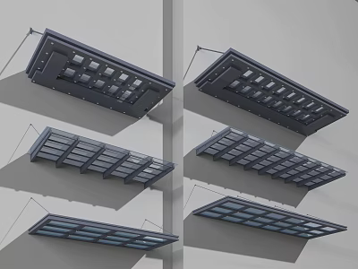 Modern Canopy Steel Structure Canopy 3d model