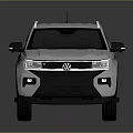 Volkswagen White Pickup Truck With Four Doors Black Wheels And Modern Exterior Design