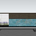 Modern Feature Wall With Lighting Water Ripple Design And Golden Fish Decorations