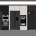 Stylish Modern Kitchen Appliances With Black Refrigerators And Built In Ovens