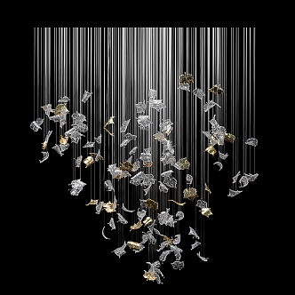 Light Luxury Crystal Chandelier Crystal Decorative Chandelier 3d model