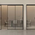 Stylish Black Frame Glass Sliding Doors For Modern Home Interior Partition Design