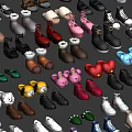Modern Shoes Boots Cartoon Character Boots Game Character Boots Animation Character Boots Yuan Cosmic Boots Original God Boots 3d model