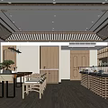 Traditional Wooden Decor Retail Store Interior With Glass Display Cases And Lighting