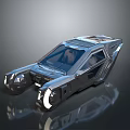 Futuristic Sleek Silver Car With Transparent Roof Unique Doors And Metallic Finish