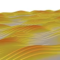 Abstract Yellow And Orange Wavy Texture With Flowing Landscape Patterns