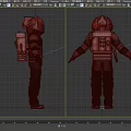 Highly Detailed Astronaut Suit 3D Model With Front And Back Views