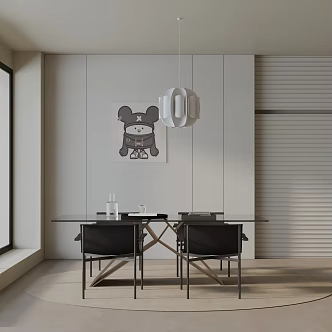 Modern table combination 3d model