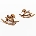 Classic Handcrafted Wooden Rocking Horse Toys With Smooth Finish And Stable Design