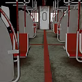 Vintage Metro Carriage with Textured Metal Exterior Windows and Doors