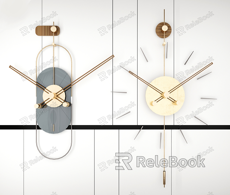 Modern clock wall decoration pendant combination model