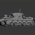 Military Tanks 3D Models With Tracked Design And Turret On Reflective Surface