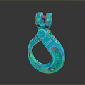 Blue Dynamic Lifting Ring With 801 D10 Label And Industrial Design