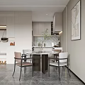Modern Living and Dining Room Interior With Floor to Ceiling Windows Sofa And Coffee Table