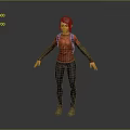 Child Wearing Red Shirt Black Long Sleeves Blue Pants And Backpack Standing