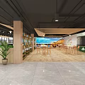 Professional Commercial Catering Kitchen With Stainless Steel Workstations Stoves Ceiling Lights And Ceramic Tile Floor