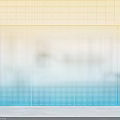 Perforated Metal Background Wall In Modern Design With Gold And Blue Panels