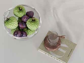 Modern Drink Fruit Ornaments Fruit Plate Sakyamuni Plum Cup 3d model