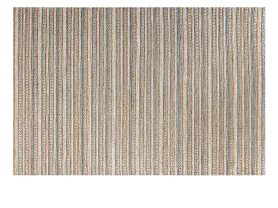 Square Woven Floor Rug With Vertical Striped Design In Neutral Tones 3d model
