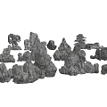 Beautiful Rockery Stones in Various Sizes and Shapes for Garden Decoration