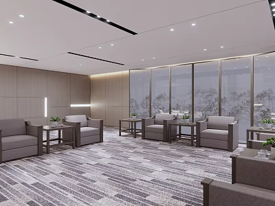 Modern Reception Room Meeting Room 3d model