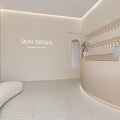 Spa Room With Massage Beds Round Mirror And Green View