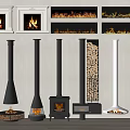 Modern Fireplace Collection Featuring Freestanding Designs Flames Wood Logs And Black White Styles