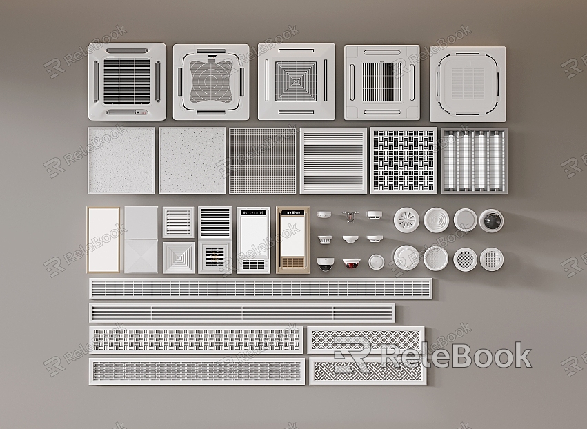 Modern air outlet ceiling central air conditioning combination central air conditioning outlet mineral wool board integrated ceiling grille lamp yuba model