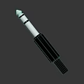 High Quality Audio Plug With Metal Tip And Black Body For Electronic Devices