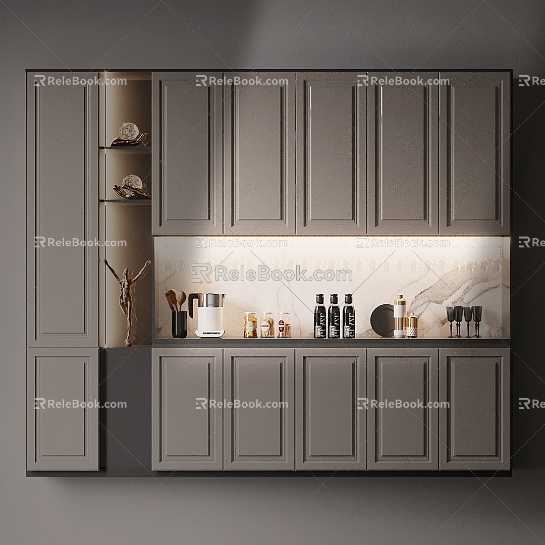 French Side Cabinet Wine Cabinet Decorative Cabinet Storage Cabinet Entrance Cabinet model