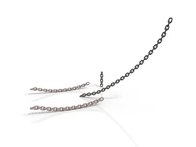 Heavy Duty Industrial Chains With Durable Metal Links For Mechanical Equipment Applications 3d model