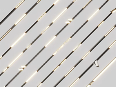 Stylish LED Downlights And Spotlights With Modern Design For Home Ceiling Installation 3d model